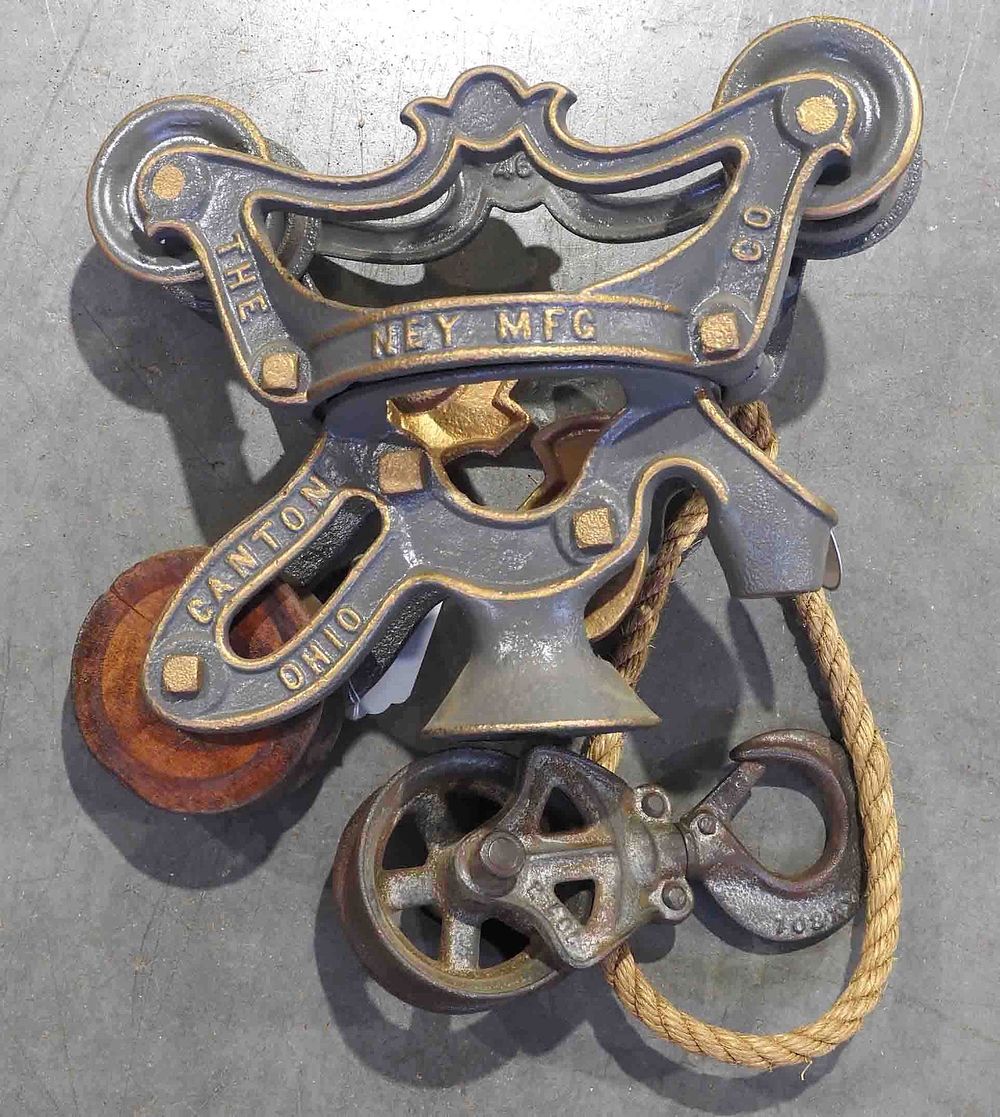 Lot 718: Ney 45 steel track hay trolley