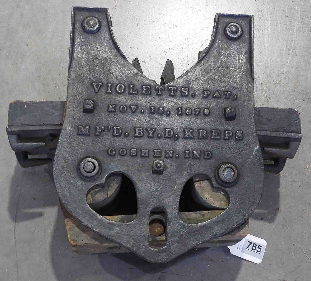 Lot 785: Violetts hay trolley with 1870 patent