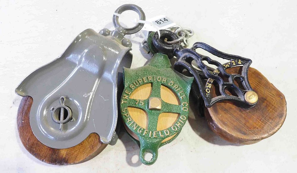 Lot 814: Set of line pulleys