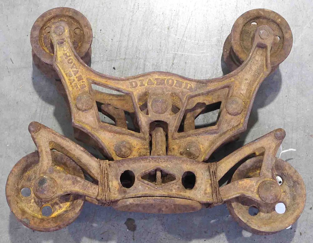 Lot 845: Whitman & Barnes 4" Diamond hay trolley