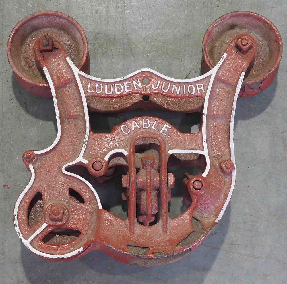 Lot 860: Louden Junior Cable hay trolley