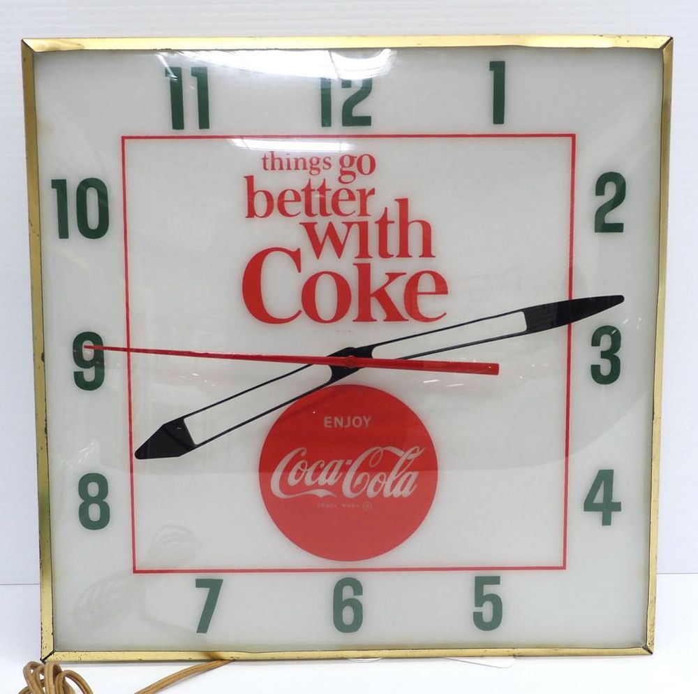 Lot 154: Things Go Better With Coke clock