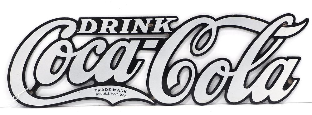 Lot 184: Coca Cola die-cut sign