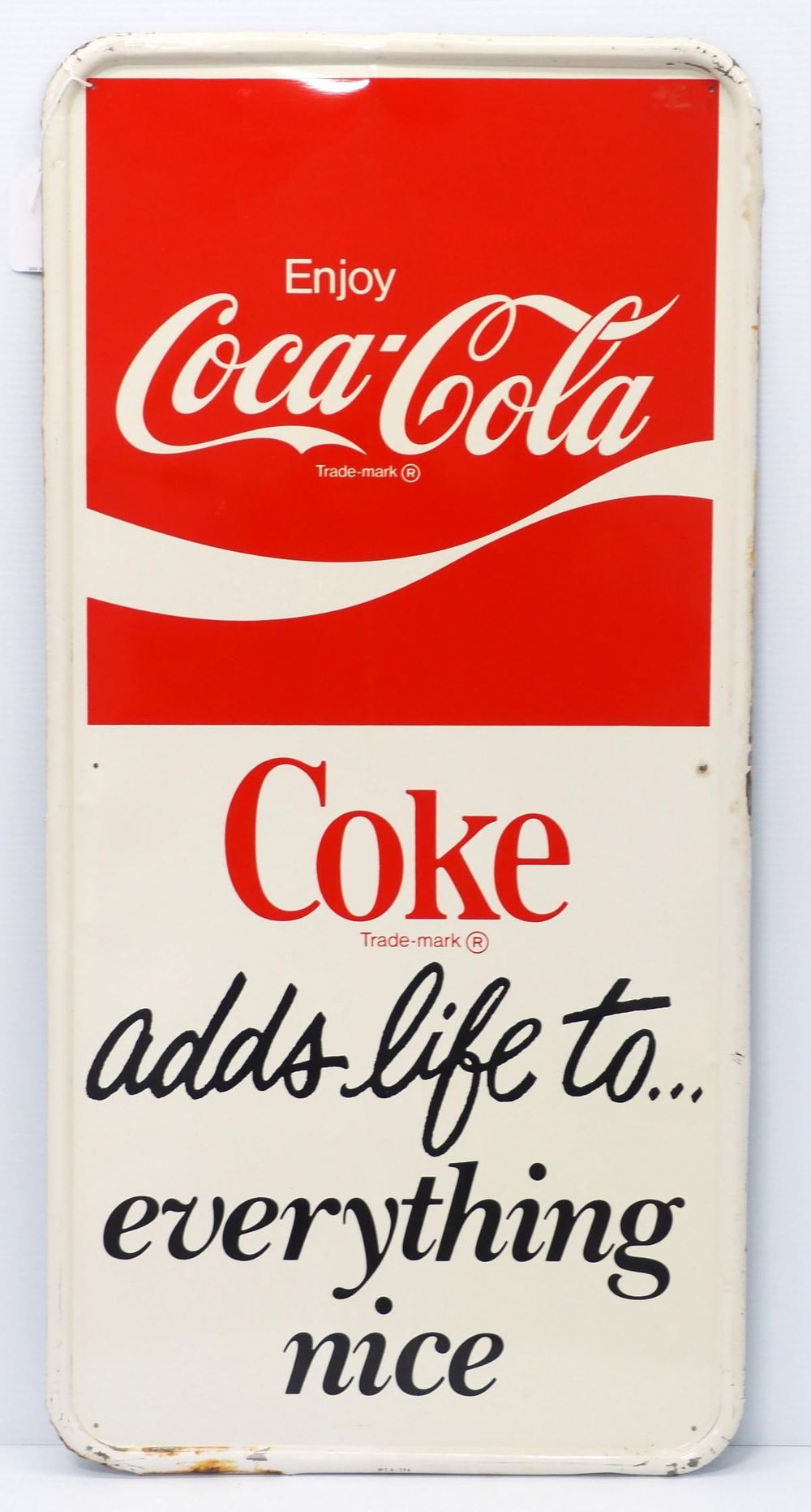 Lot 197: Enjoy Coca Cola sign