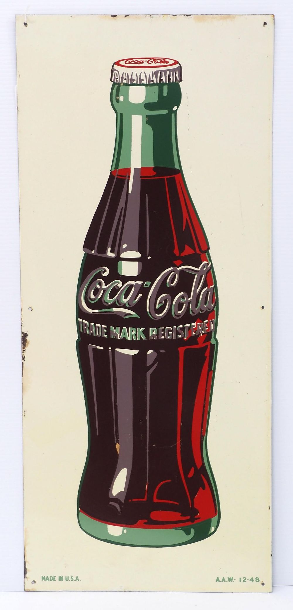 Lot 203: Coca Cola bottle sign