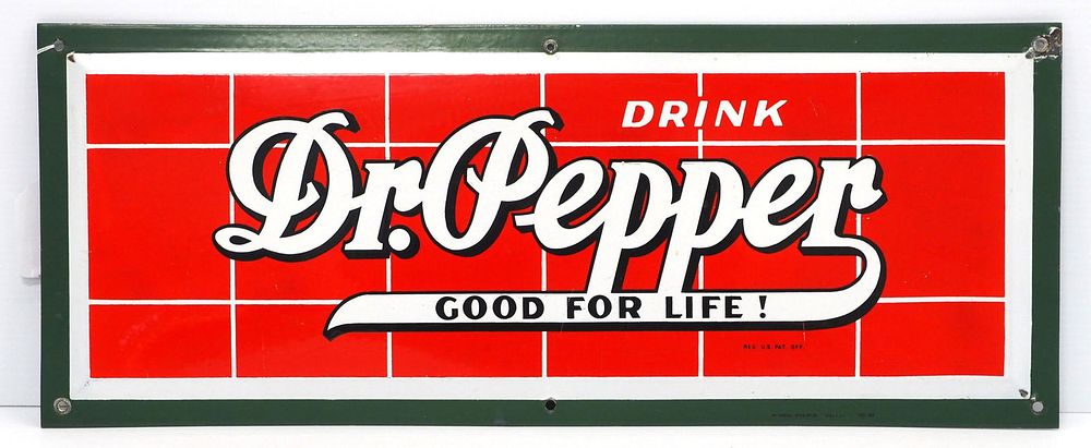 Lot 211: Drink Dr Pepper sign