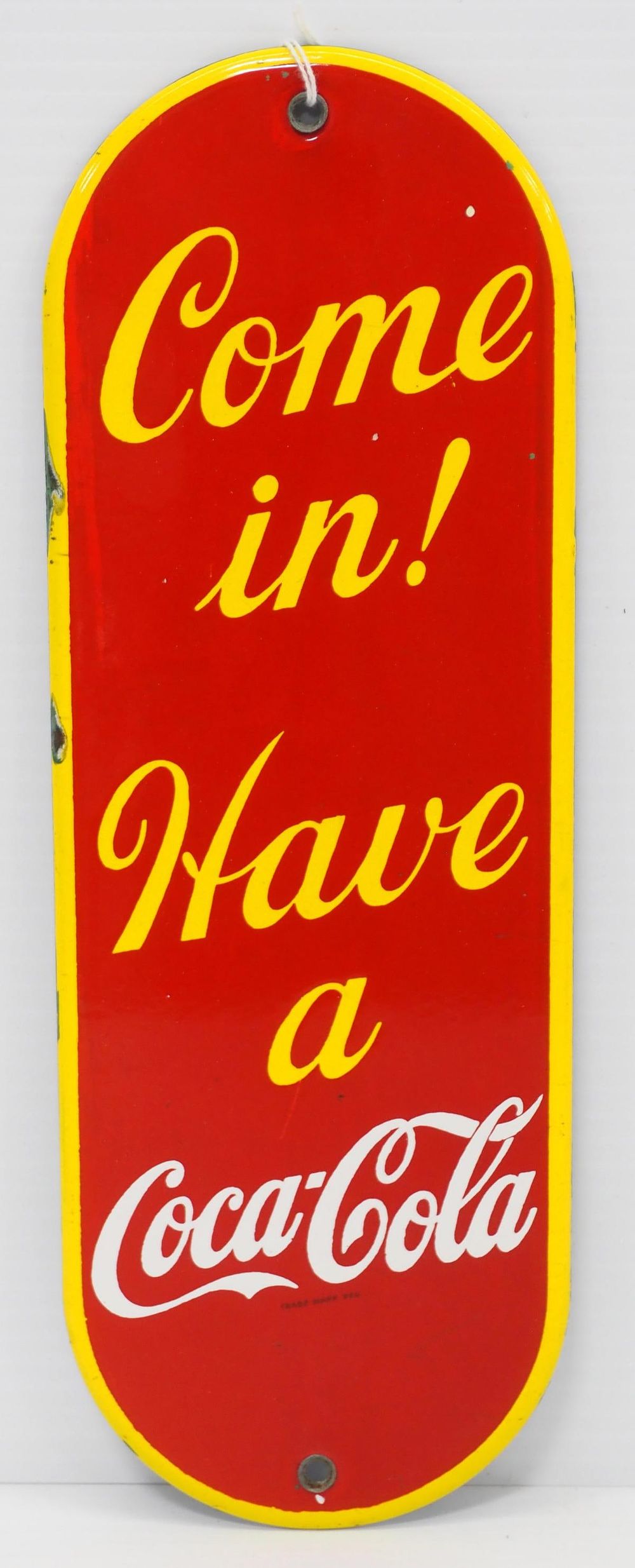 Lot 234: Coca Cola door sign