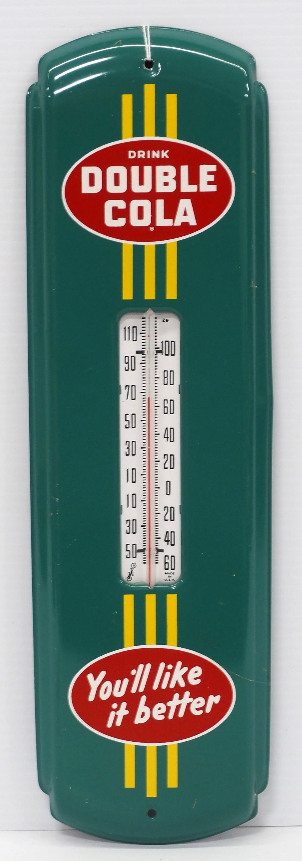 Lot 251: Drink Double Cola thermometer