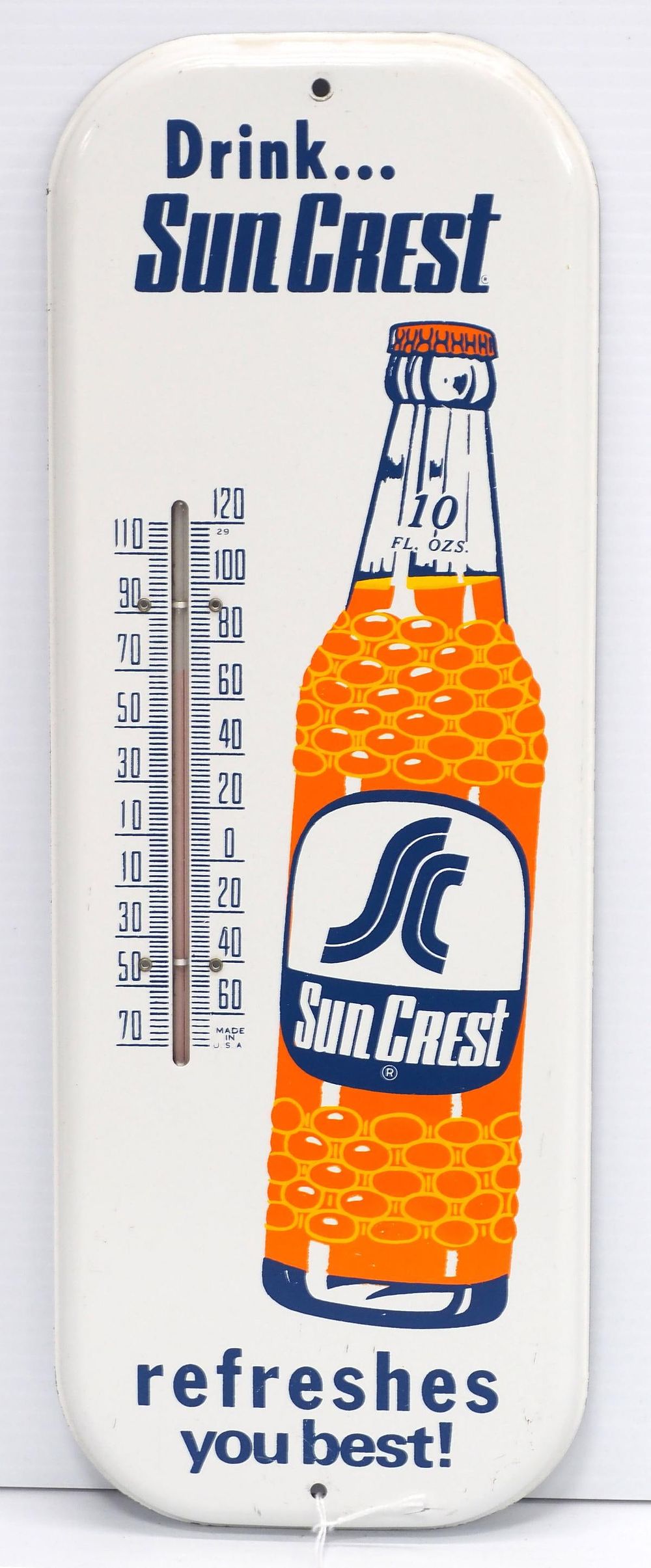 Lot 261: Drink Sun Crest thermometer