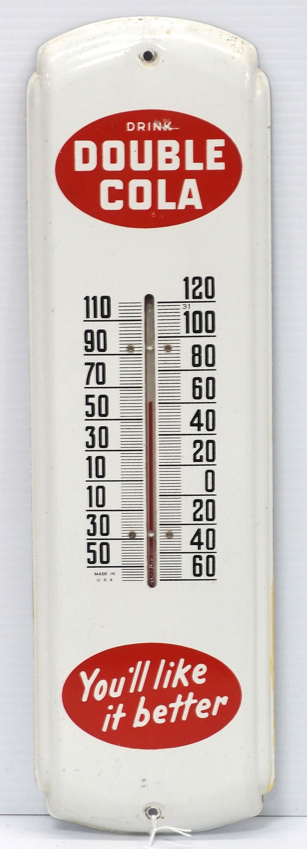 Lot 262: Drink Double Cola thermometer