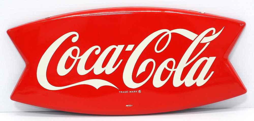 Lot 264: Coca Cola fishtail sign