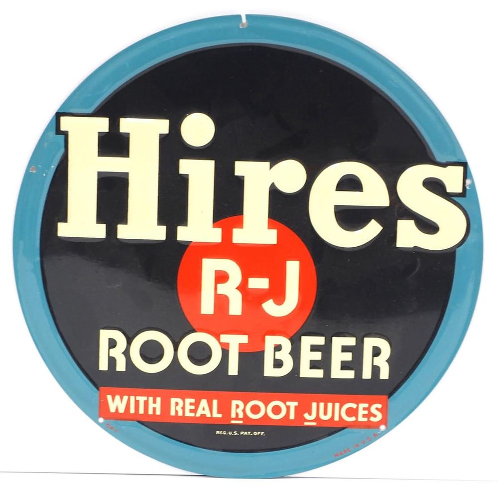 Lot 274: Hires Root Beer sign