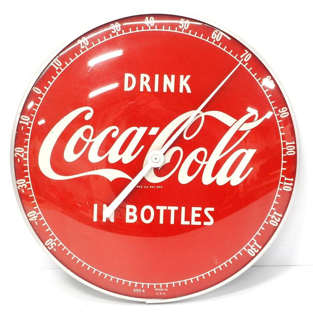 Lot 276: Coca Cola In Bottles thermometer