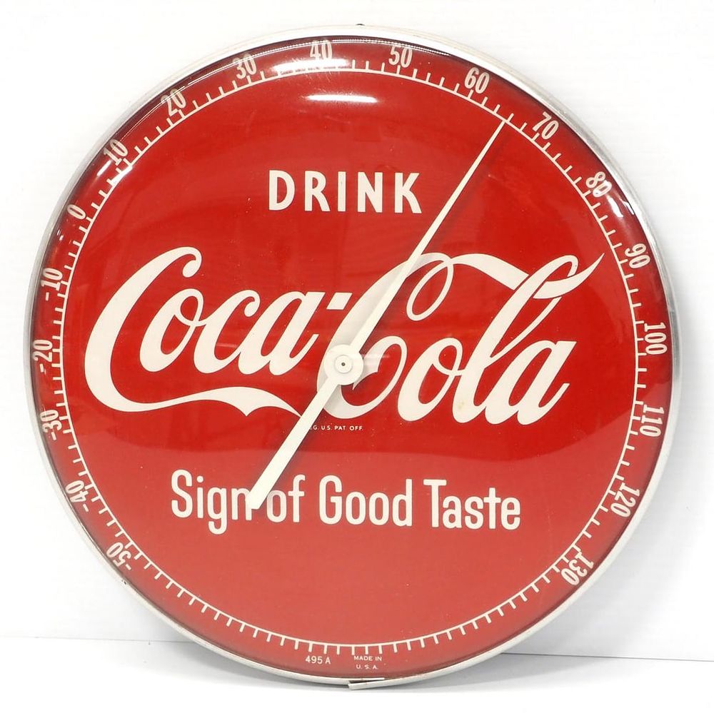 Lot 278: Coca Cola, Sign of Good Taste thermometer