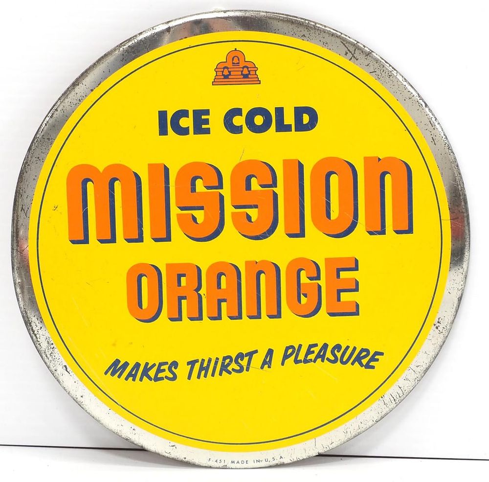 Lot 293: Ice Cold Mission Orange sign