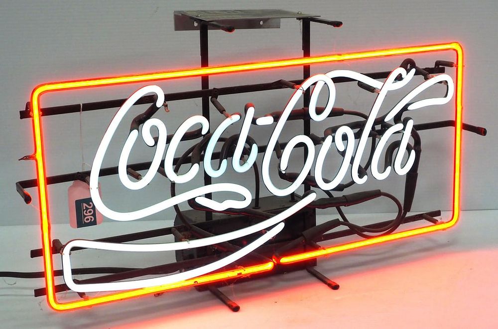 Lot 296: Coca Cola neon sign