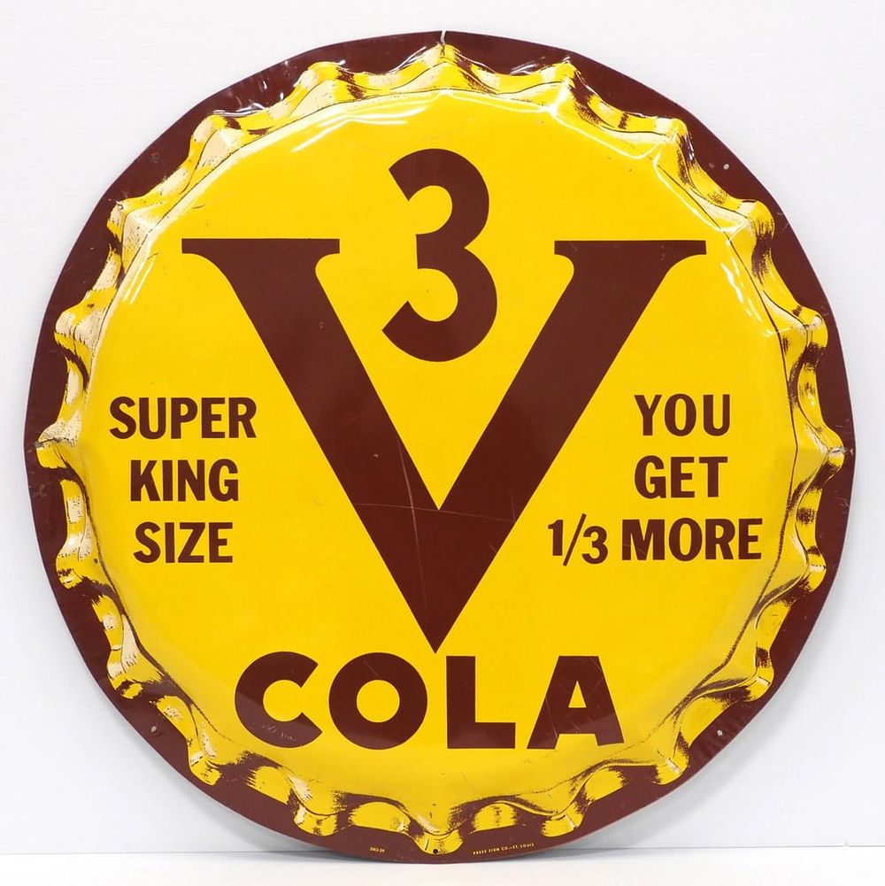 Lot 307: V3 Cola bottle cap sign