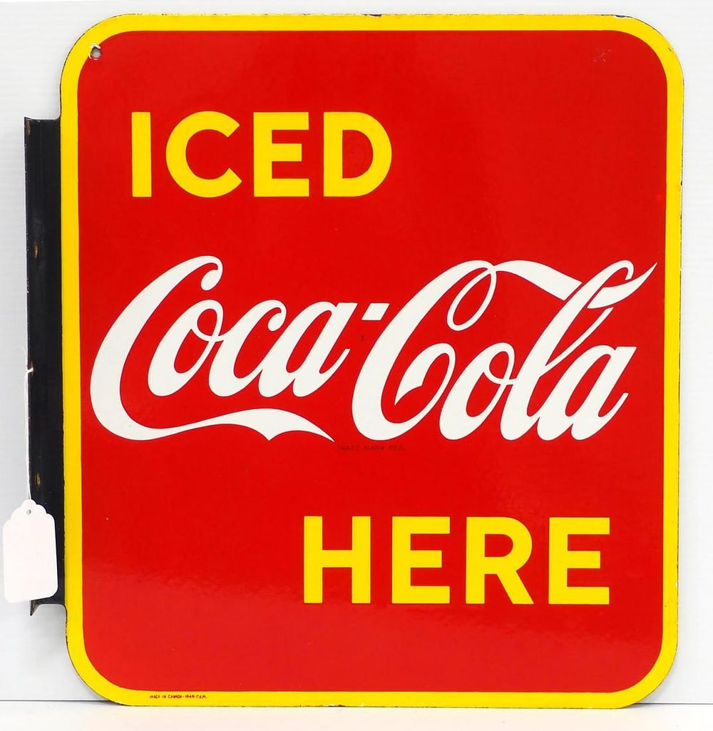 Lot 308: Ice Coca Cola Here sign