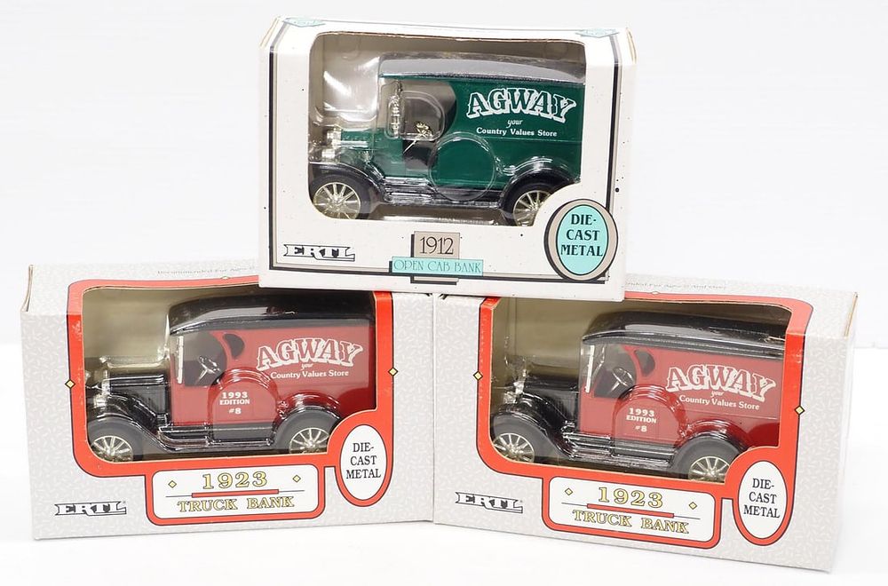 Lot 246: (3) Ertl Agway truck banks
