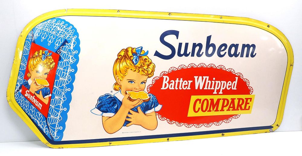 Lot 1161: Sunbeam Batter Whipped Bread sign
