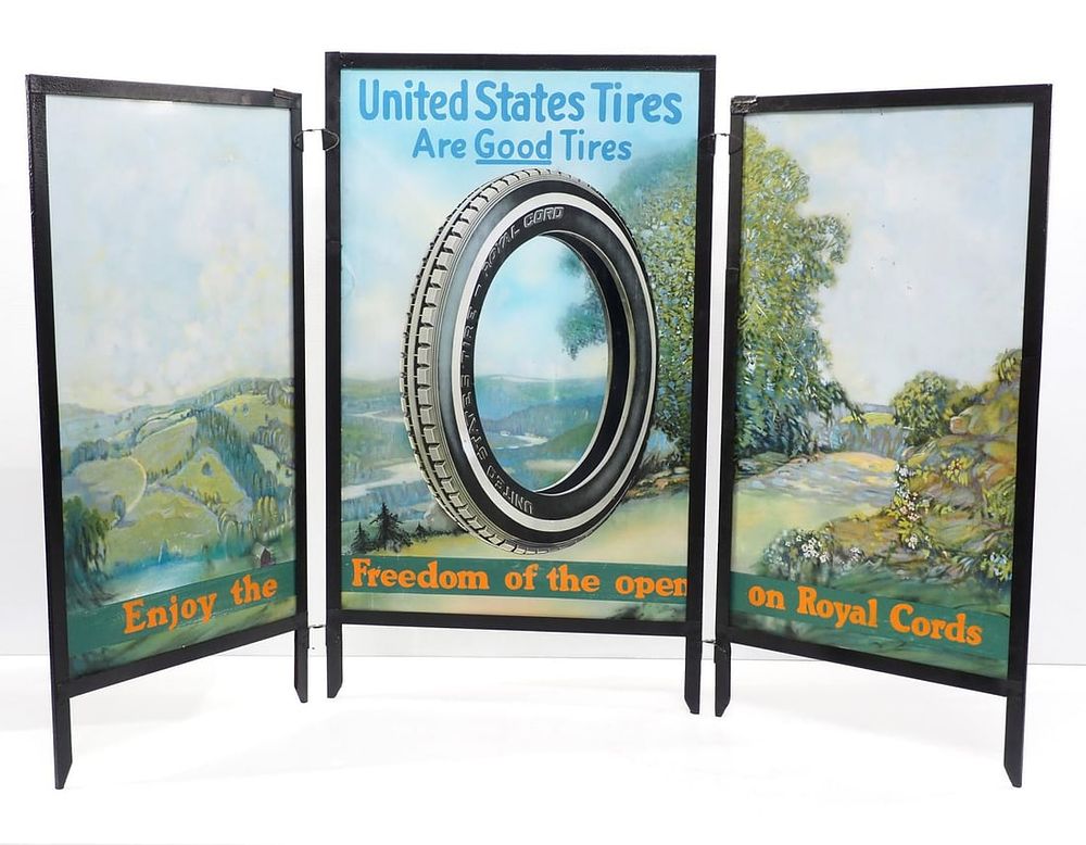 Lot 1177: United States Tires sign