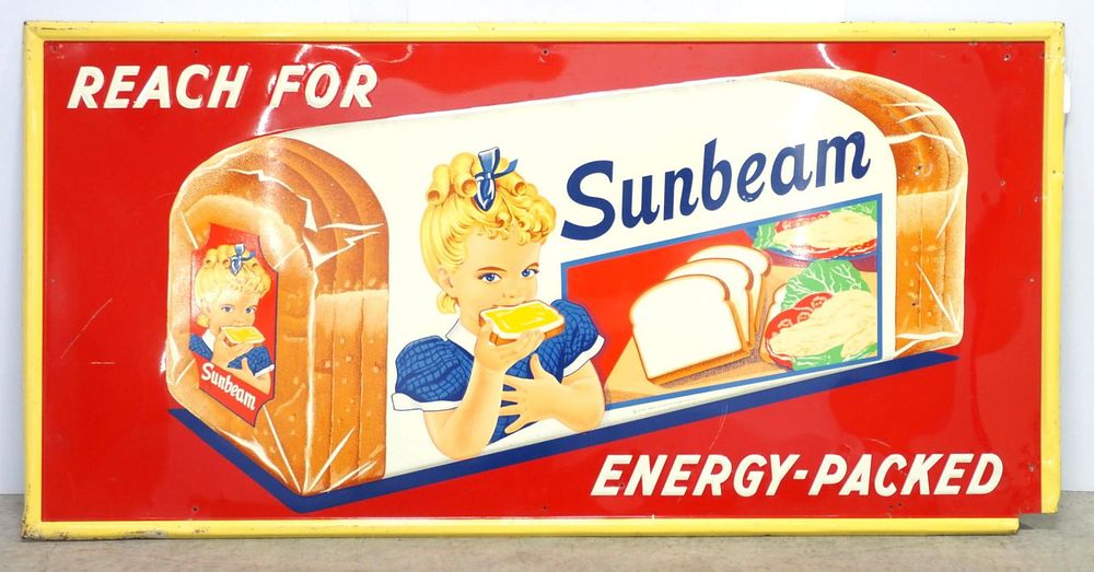 Lot 1196: Sunbeam Bread sign