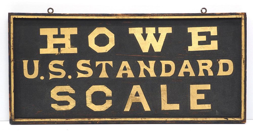 Lot 1248: Howe U.S. Standard Scale sign