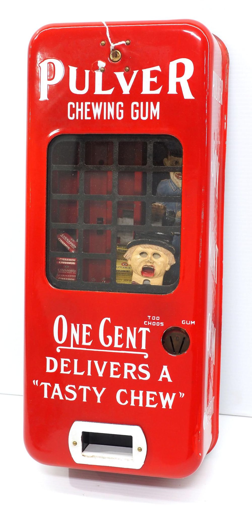 Lot 1290: Pulver Chewing Gum porcelain 1-cent vendor