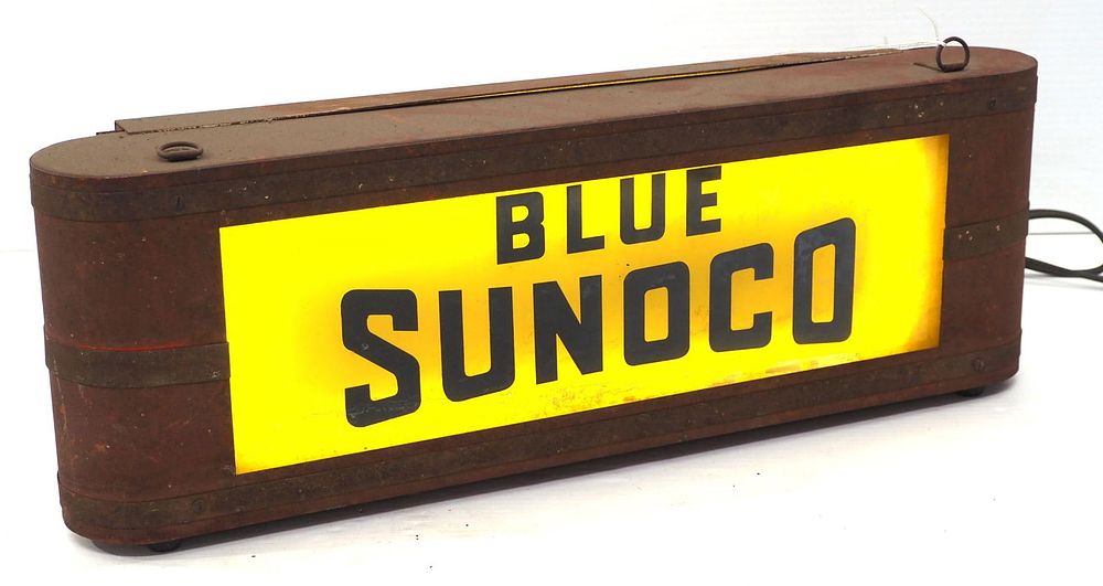 Lot 1359: Blue Sunoco lighted sig