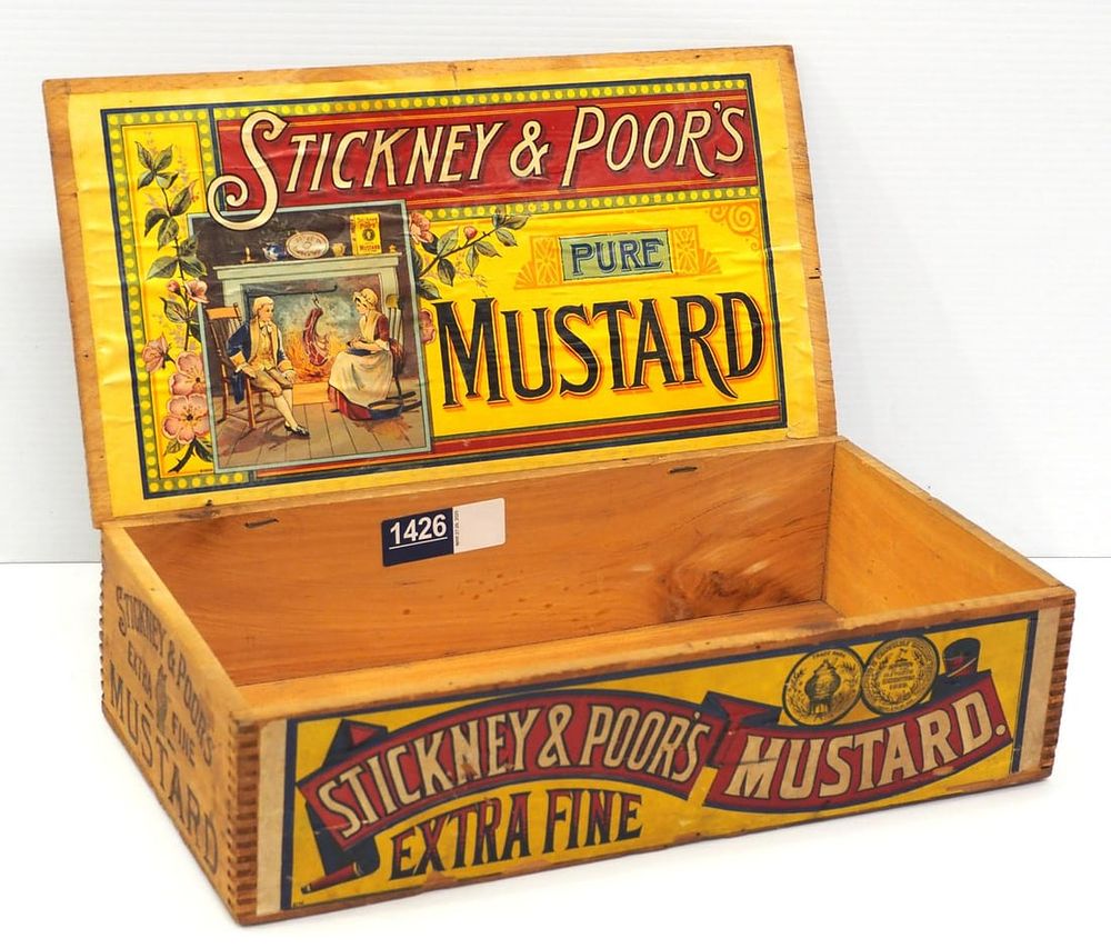 Lot 1426: Stickney & Poor's Pure Mustard wooden box