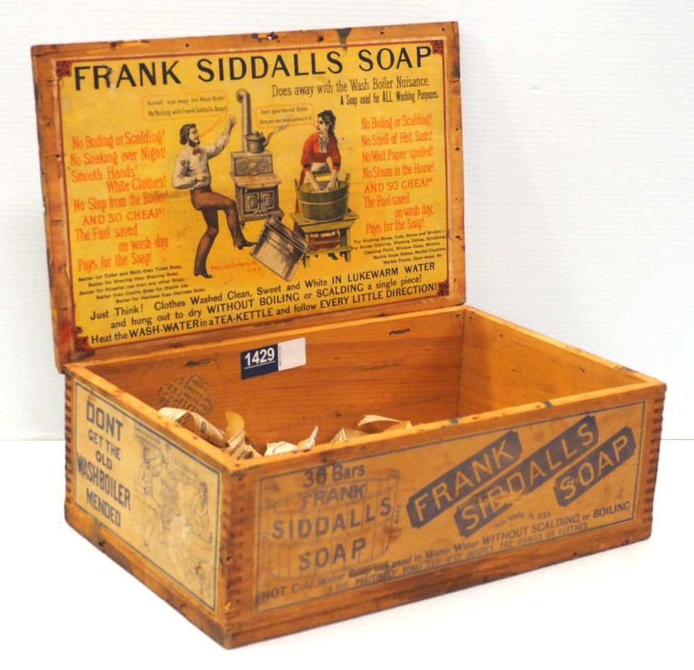 Lot 1429: Frank Siddalls Soap wooden wooden box