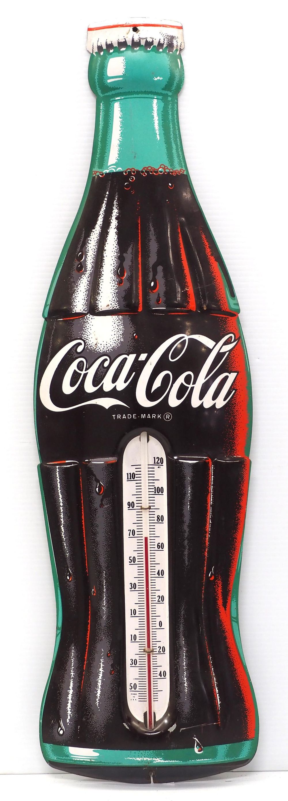 Lot 1446: Coca Cola bottle-shaped thermometer