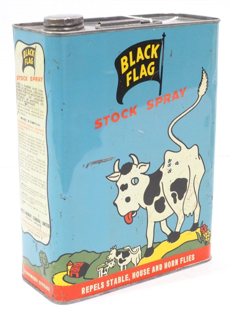 Lot 190B: 1-gallon Black Flag Stock Spray tin