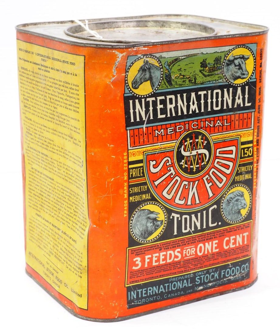 Lot 190F: International Stock Food Tonic tin