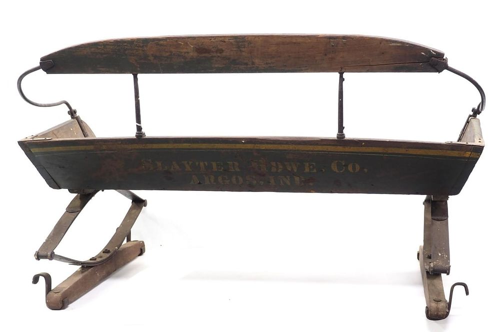 Lot 191: Slayter Hdwe Co., Argos, IN box wagon seat