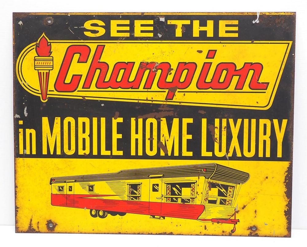 Lot 195: Champion Mobile Home Luxury sign