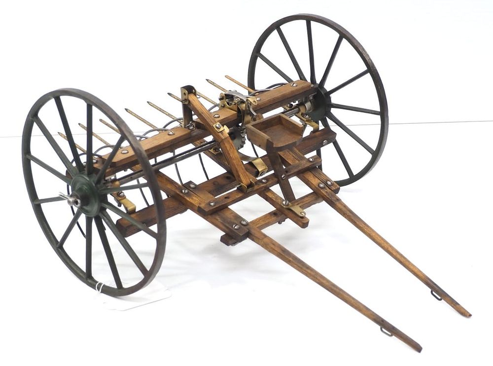 Lot 209: Salesman sample horse-drawn auto-dump rake