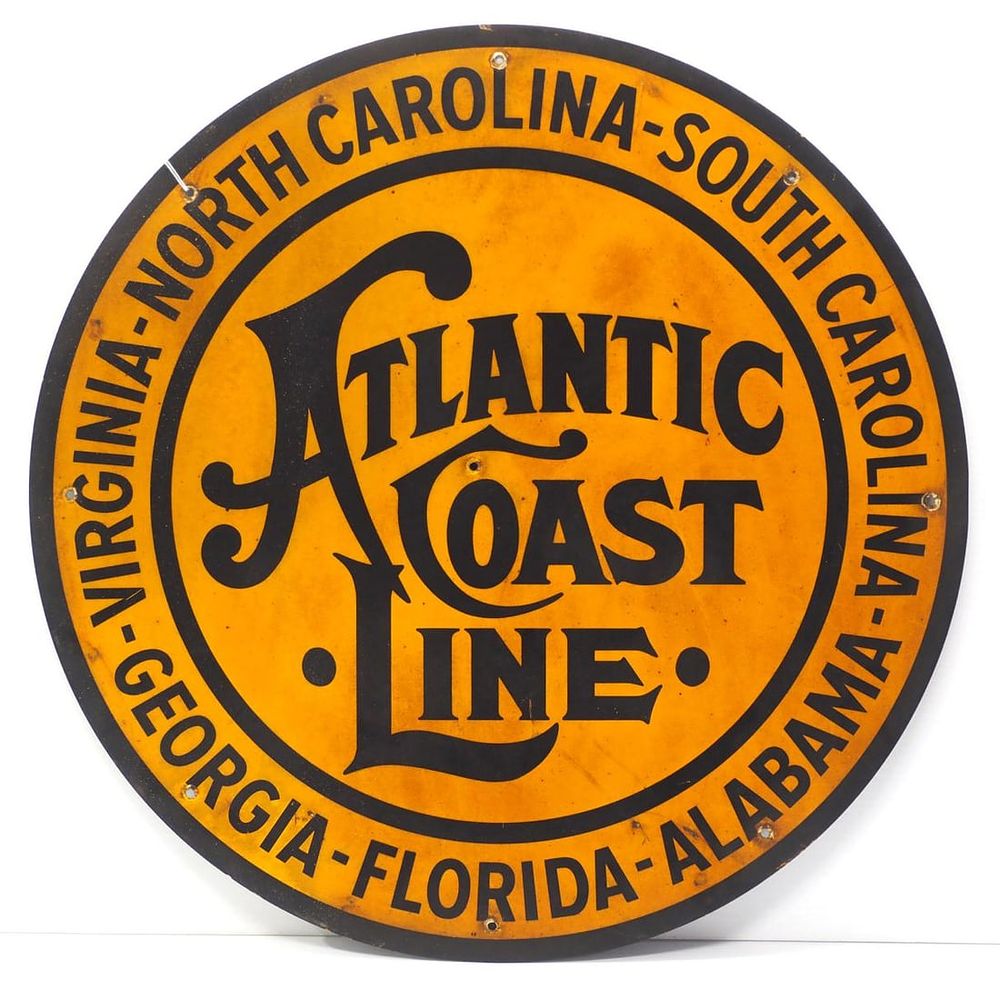 Lot 323: Atlantic Coast Line sign