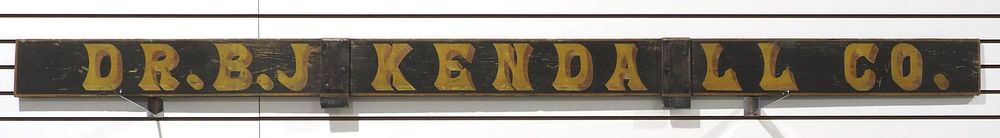 Lot 324: Dr. B.J. Kendall Co. wooden wagon board