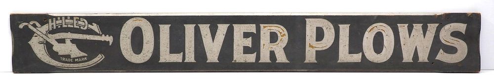 Lot 337: Oliver Plows sign