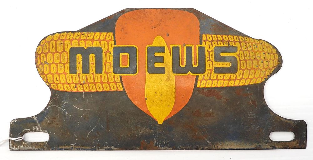 Lot 613: Moews license plate topper
