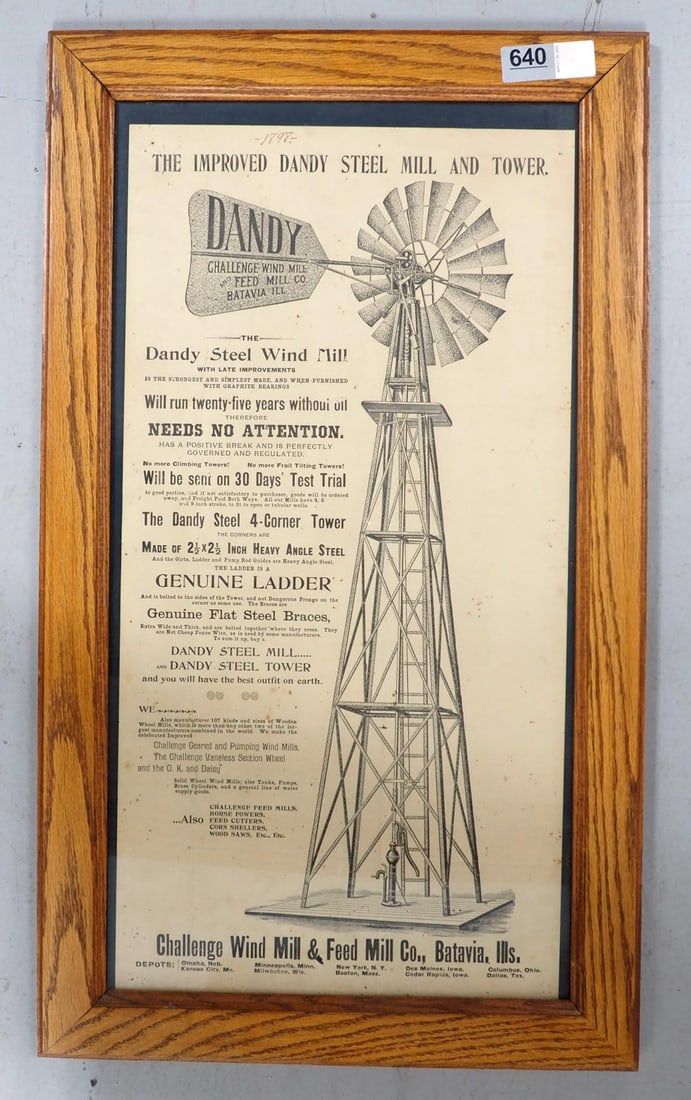 Lot 640: Challenge Wind Mill advertisement