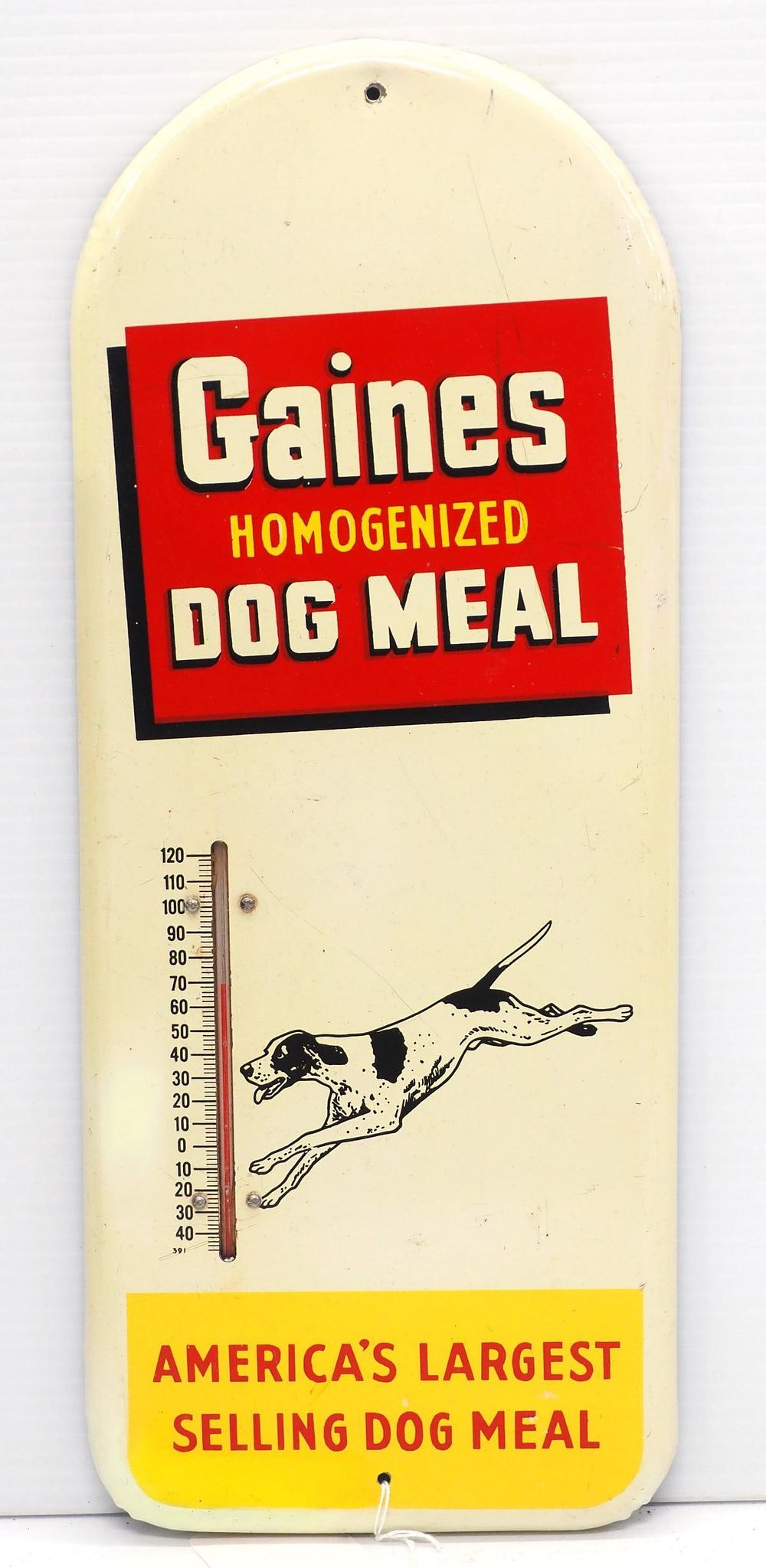 Lot 651: Gaines Dog Meal thermometer