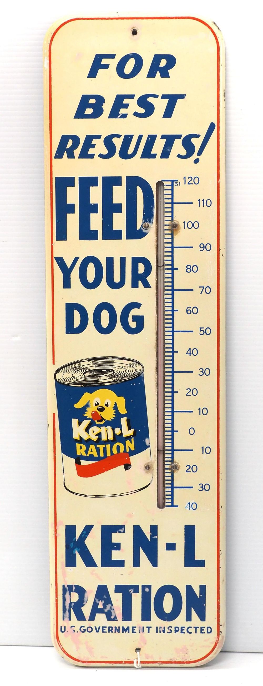 Lot 653: Ken-L-Ration Dog Food thermometer