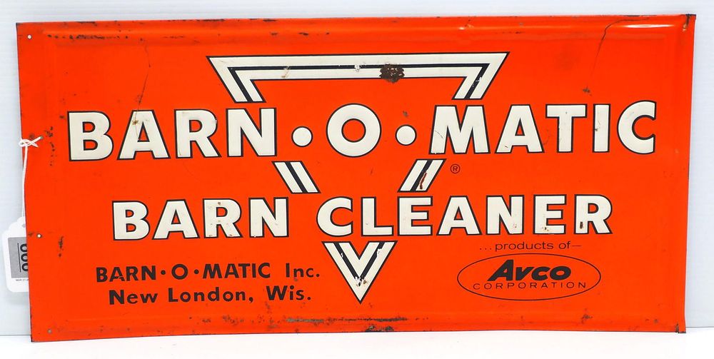 Lot 666: Barn-O-Matic Barn Cleaner sign