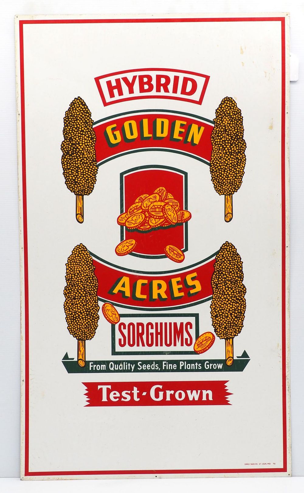 Lot 811: Golden Acres Hybrid Sorghum sign