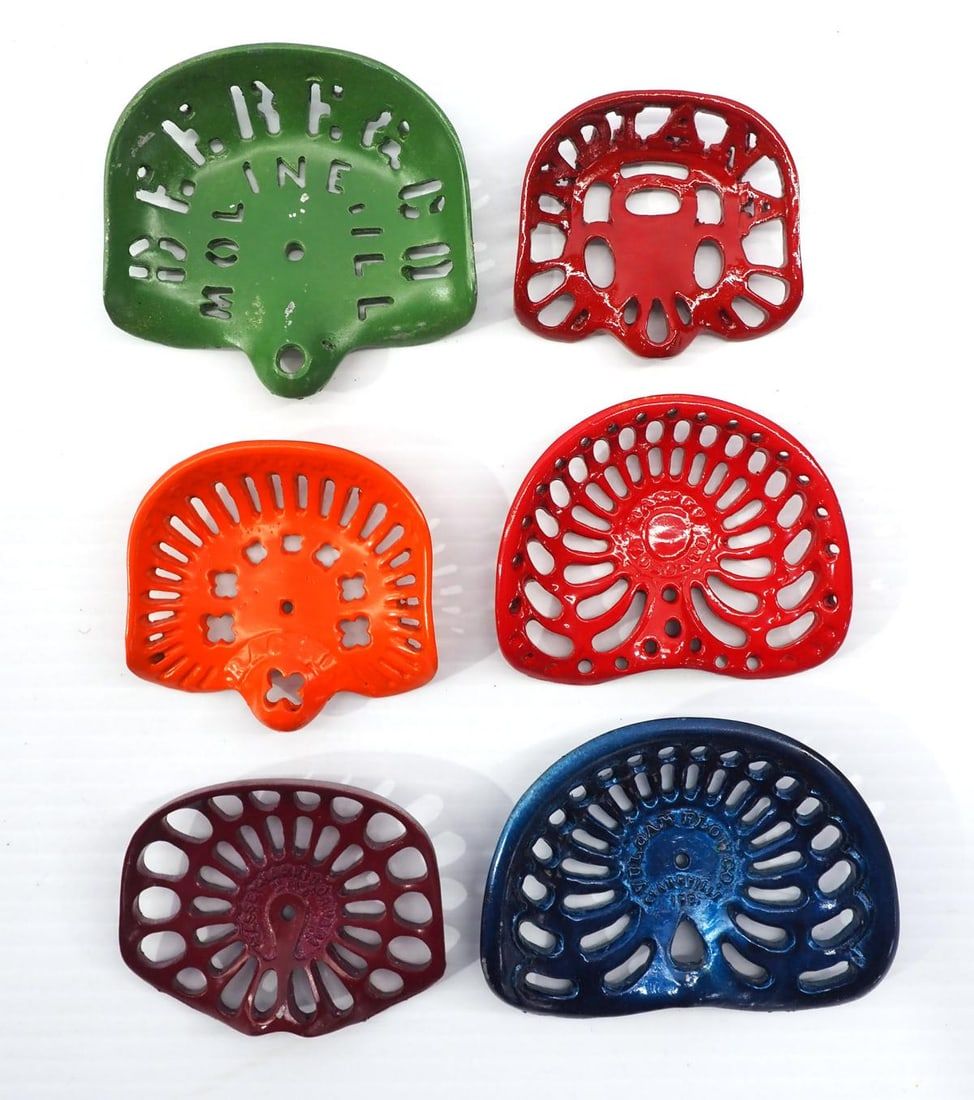 Lot 847: (6) Miniature cast iron seats