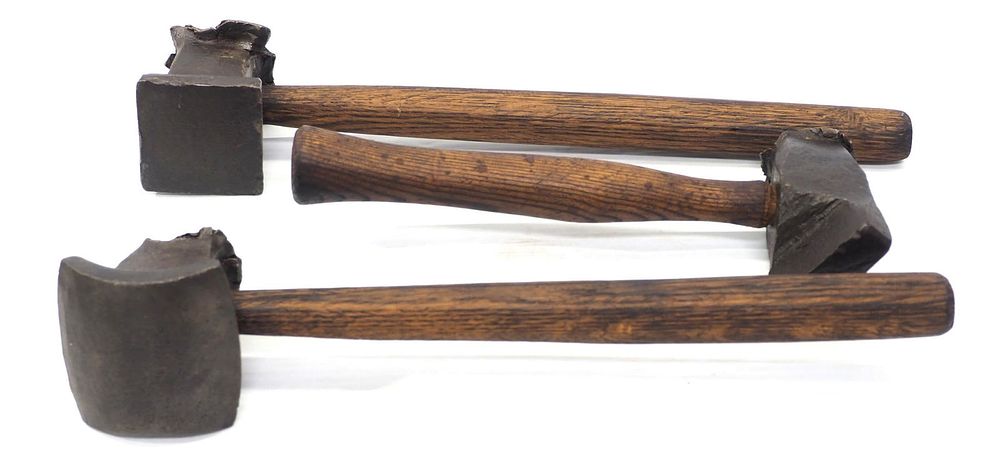 Lot 2205: (3) Blacksmith striking hammers