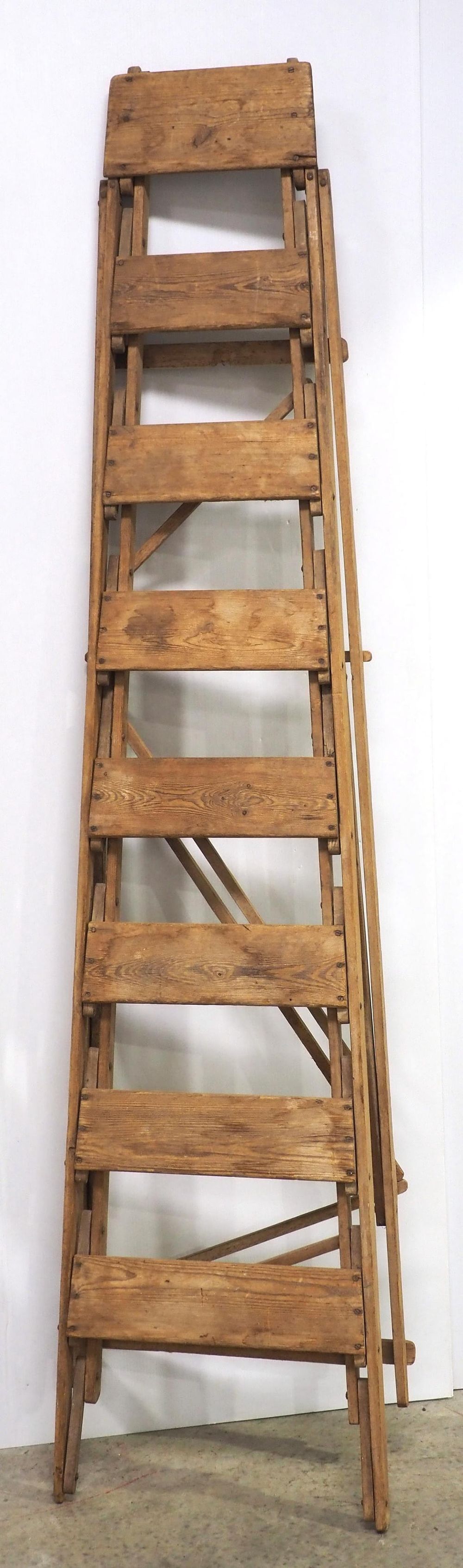 Lot 1168: Unusual wooden folding ladder