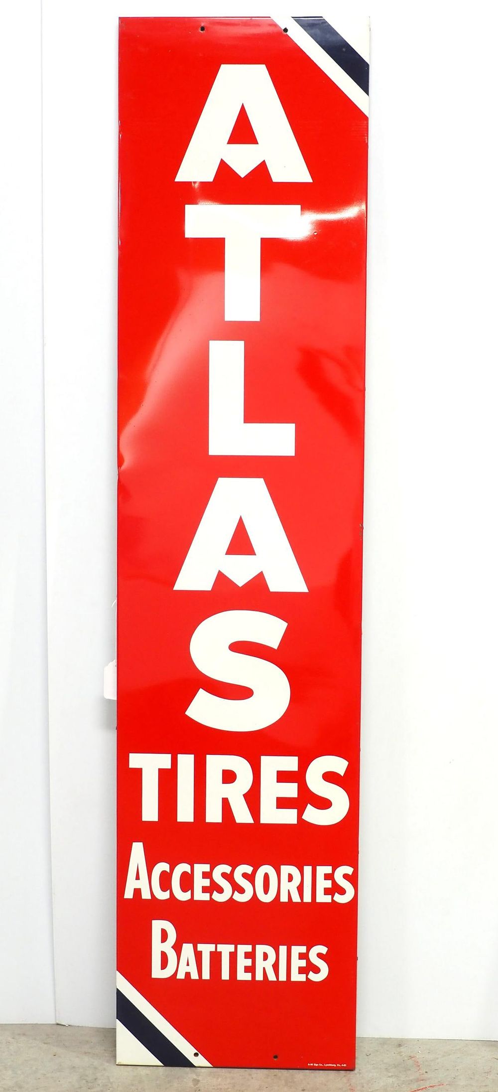 Lot 1241: Atlas Tires sign